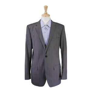 Bonobos Solid Gray 2-Btn Wool Blazer Jacket 40L